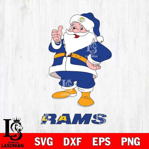 Los Angeles Rams Santa claus Svg Eps Dxf Png File,NFL Svg Files,Digital Download,Sublimation,Instant Download