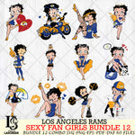 Los Angeles Rams Sexy Fan Girls Bundle 12 Svg Eps Dxf Png File, Digital Download, Instant Download