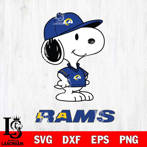 Los Angeles Rams Snoopy Football sport SVG DXF EPS PNG FILE,Snoopy File Cut, Nfl Digital Download,Instant Download, Silhouette