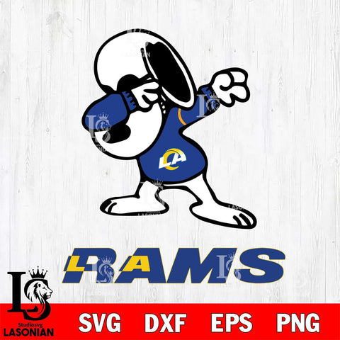 Los Angeles Rams Snoopy Sport 3 Svg Eps Dxf Png File, NFL svg, Digital Download, Instant Download