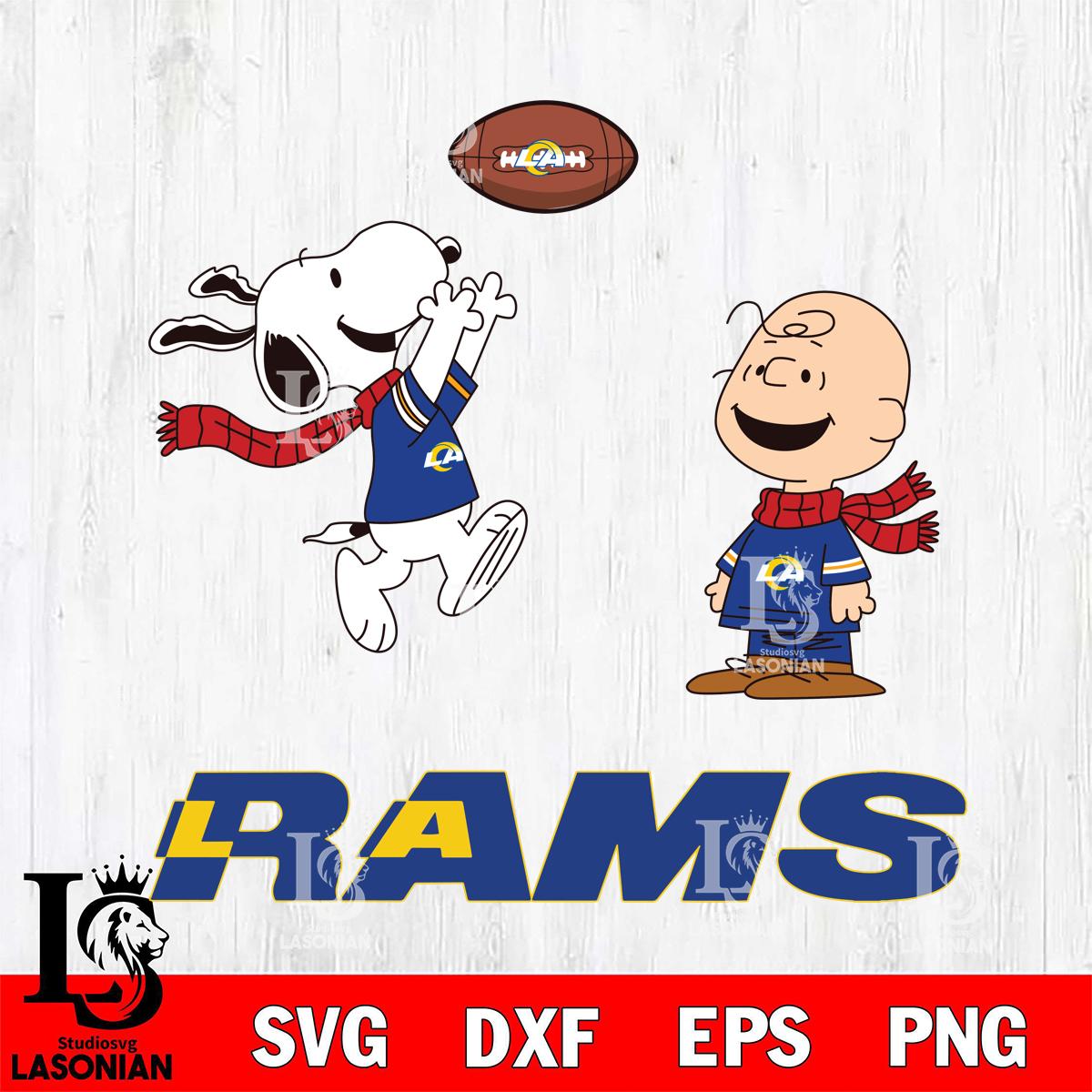 Los Angeles Rams Snoopy & Charlie Brown Football – lasoniansvg