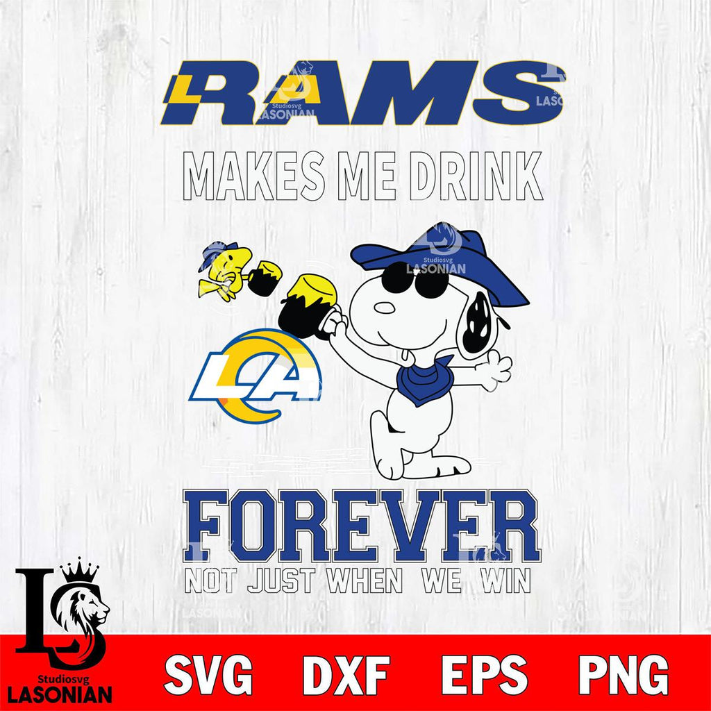 Los Angeles Rams Snoopy makes me drink forever – lasoniansvg
