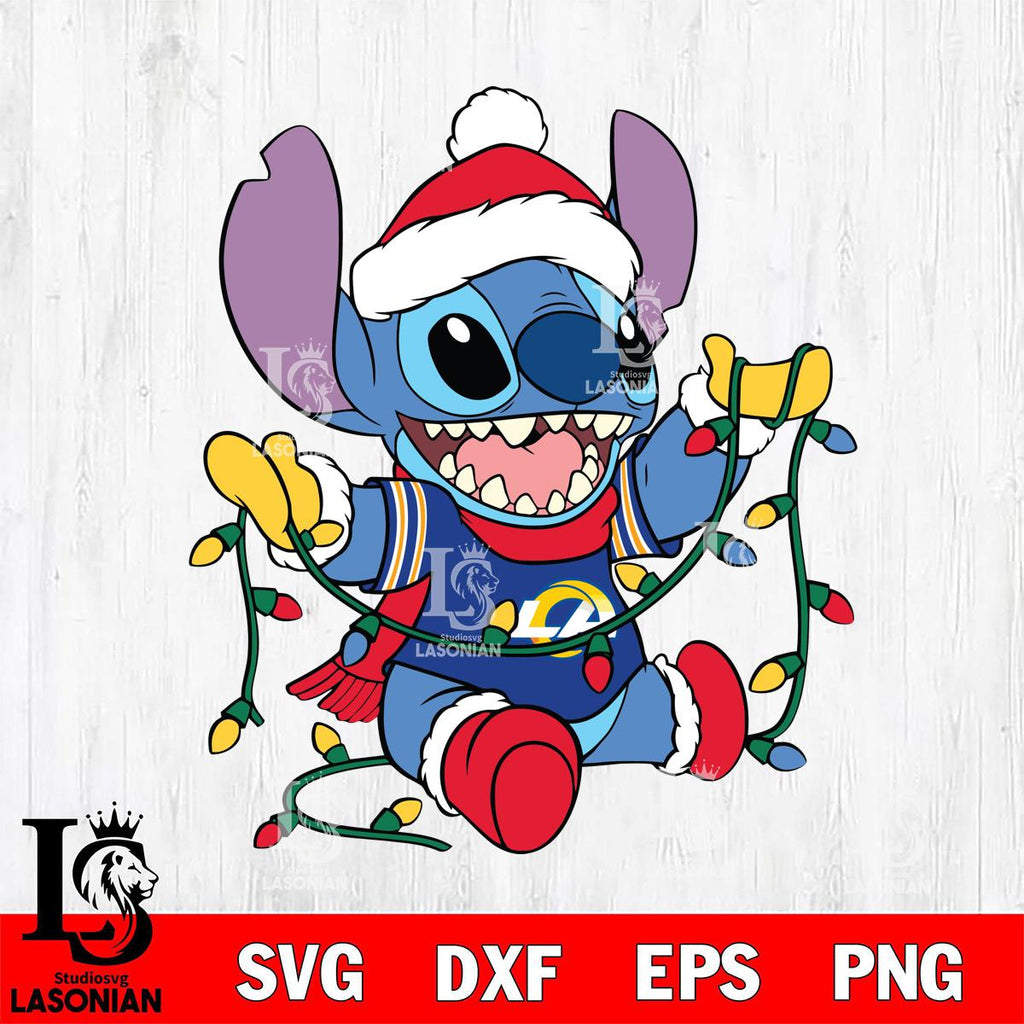 Los Angeles Rams Stitch Christmas Lights – lasoniansvg
