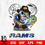 Los Angeles Rams Stitch Freddy Krueger Halloween Svg Eps Dxf Png File, Digital Download, Instant Download