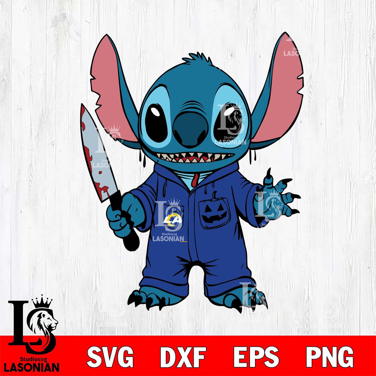 Los Angeles Rams Stitch Horror Football – lasoniansvg