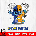 Los Angeles Rams Stitch Horror Halloween 2 Svg Eps Dxf Png File, Digital Download, Instant Download