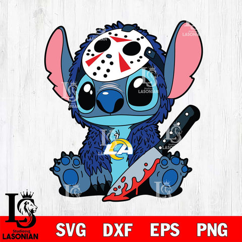 Los Angeles Rams Stitch Jason Voorhees Svg Eps Dxf Png File, NFL svg, Digital Download, Instant Download