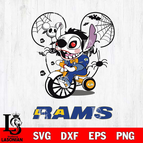 Los Angeles Rams Stitch Jigsaws Halloween Svg Eps Dxf Png File, Digital Download, Instant Download