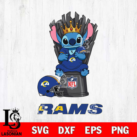 Los Angeles Rams Stitch King Football SVG DXF EPS PNG FILE, Stitch File Cut,NFL Digital Download,Instant Download, Silhouette