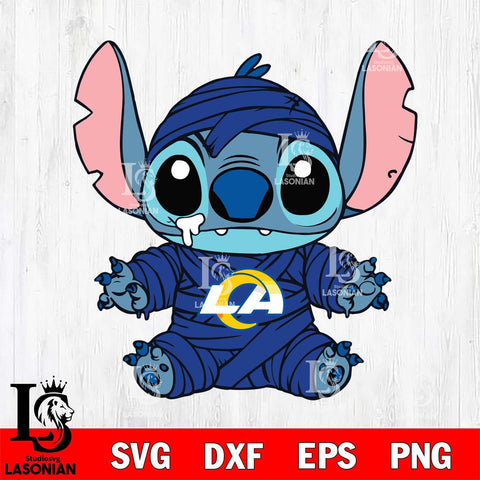 Los Angeles Rams Stitch Mummy Football Svg Eps Dxf Png File, NFL svg, Digital Download, Instant Download