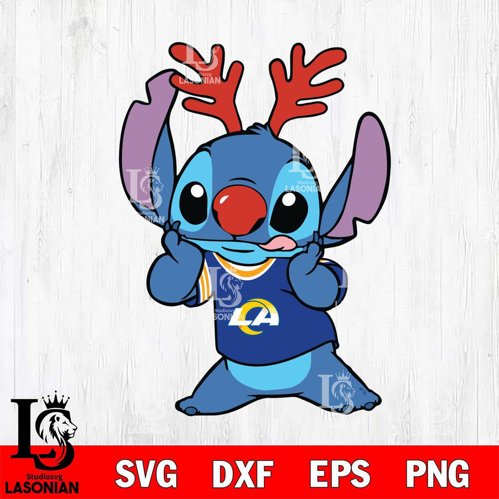 Los Angeles Rams Stitch Reindeer – lasoniansvg