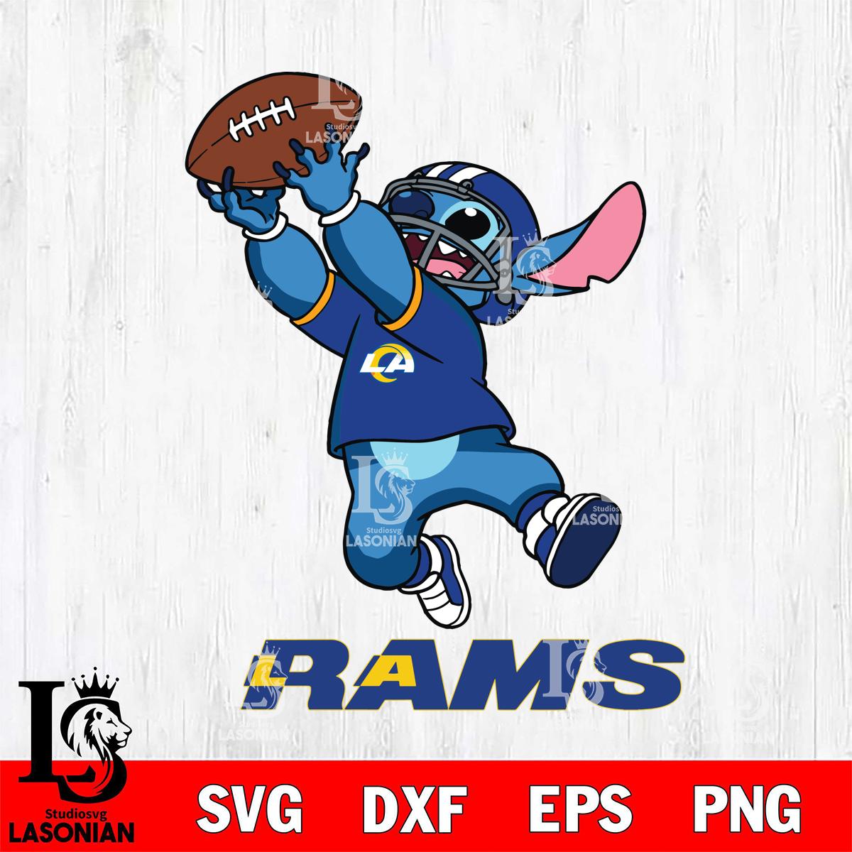 Los Angeles Rams Stitch Rugby Ball – lasoniansvg