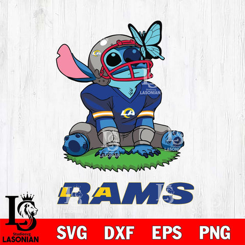 Los Angeles Rams Stitch Rugby Ball Sport SVG DXF EPS PNG FILE, Stitch File Cut,NFL Digital Download,Instant Download, Silhouette