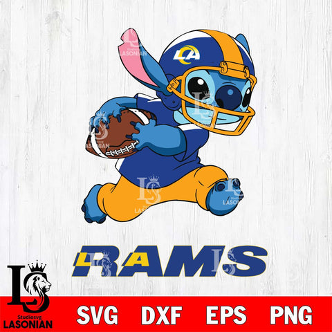 Los Angeles Rams Stitch Run Rugby Ball SVG DXF EPS PNG FILE, Stitch File Cut,NFL Digital Download,Instant Download, Silhouette