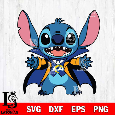 Los Angeles Rams Stitch Vampire Football halloween Svg Eps Dxf Png File, NFL svg, Digital Download, Instant Download