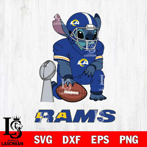 Los Angeles Rams Stitch Vince Lombardi Trophy SVG DXF EPS PNG FILE, NFL File Cut, Digital Download,Instant Download, Silhouette, Cricut