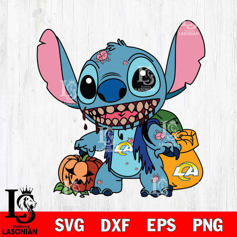 Los Angeles Rams Stitch Zombie Football Svg Eps Dxf Png File, NFL svg, Digital Download, Instant Download