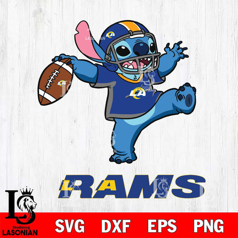 Los Angeles Rams Stitch dance rugby ball SVG DXF EPS PNG FILE, Stitch File Cut,NFL Digital Download,Instant Download, Silhouette