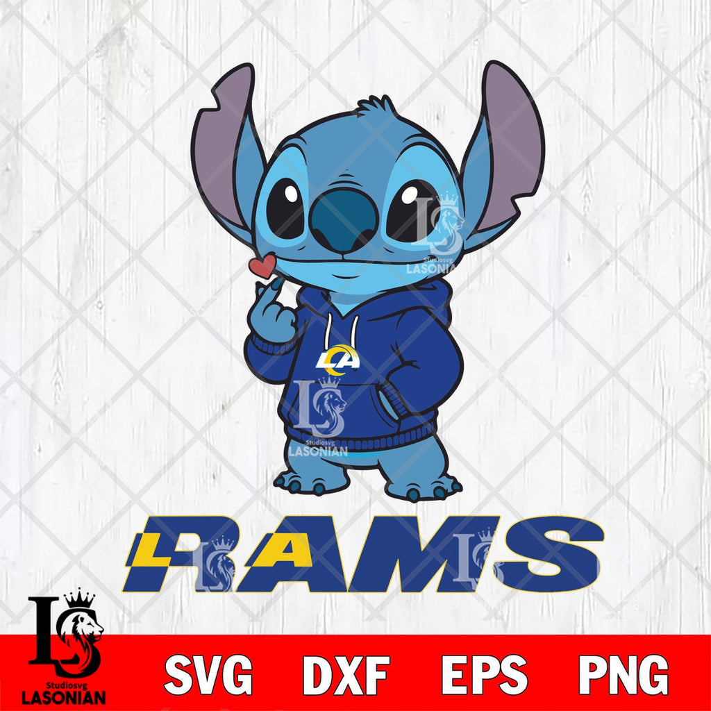 Go Rams Pointing Finger Los Angeles Rams Stitch finger heart File cut , Criucut , Digital ...
