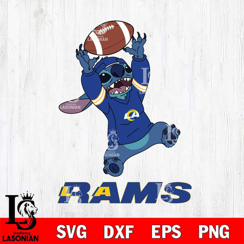 Los Angeles Rams Stitch playing football SVG DXF EPS PNG FILE, NFL File Cut, Digital Download,Instant Download, Silhouette, Cricut