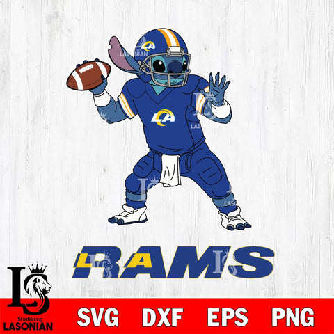 Los Angeles Rams Stitch throw the ball SVG DXF EPS PNG FILE, NFL File Cut, Digital Download,Instant Download, Silhouette, Cricut