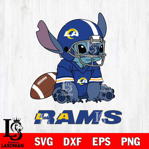 Los Angeles Rams Stitch with a football SVG DXF EPS PNG FILE, NFL File Cut, Digital Download,Instant Download, Silhouette, Cricut