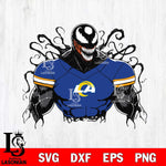 Los Angeles Rams Venom Marvel Svg Eps Dxf Png File, Digital Download, Instant Download