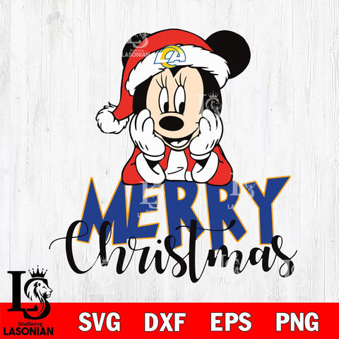 Los Angeles Rams mickey christmas 1 Svg Eps Dxf Png File, Digital Download, Instant Download