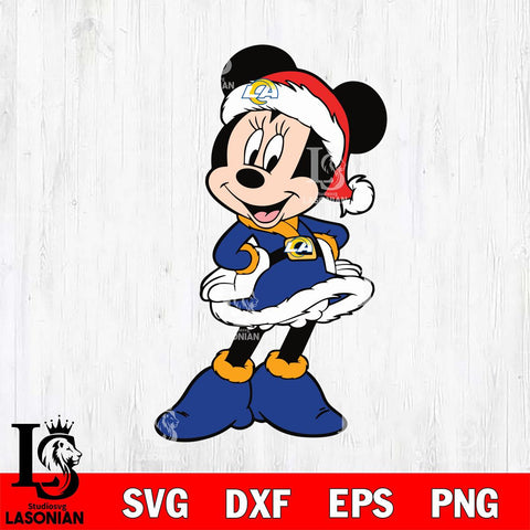 Los Angeles Rams mickey christmas 2 Svg Eps Dxf Png File, Digital Download, Instant Download