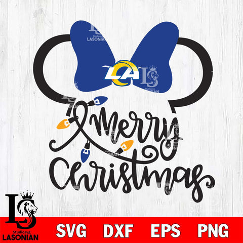 Los Angeles Rams mickey christmas 3 Svg Eps Dxf Png File, Digital Download, Instant Download