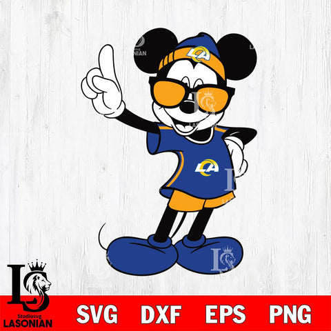 Los Angeles Rams mickey christmas 5 Svg Eps Dxf Png File, Digital Download, Instant Download