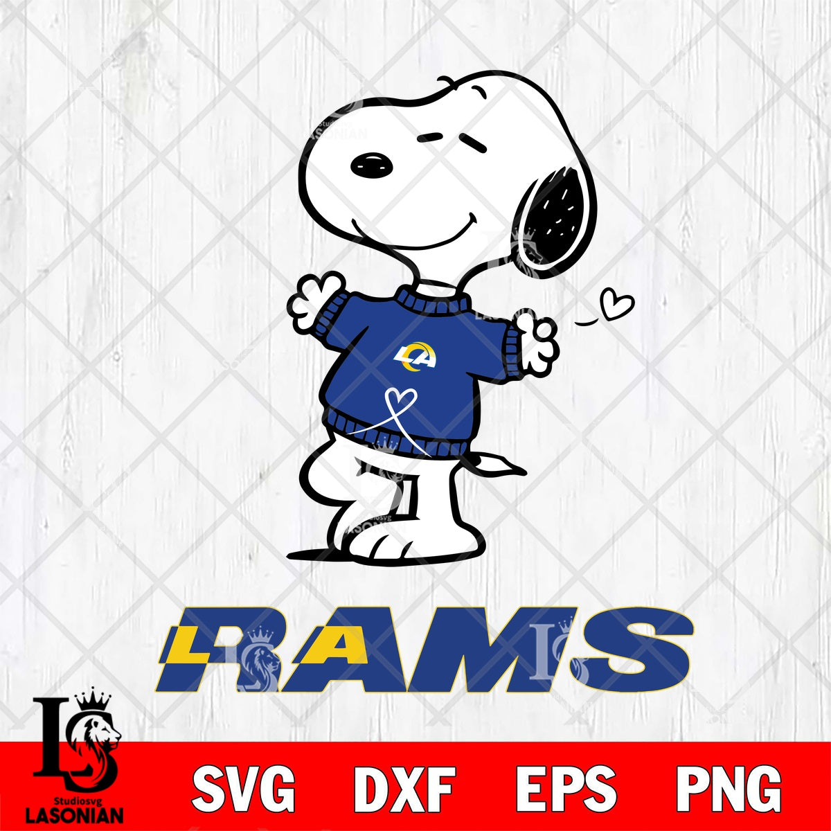 Los Angeles Rams snoopy cartoon illustration Digital Download, NFL SVG ...