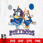 Louisiana Tech Bulldogs Bluey & Bingo 2 Svg Eps Dxf Png File, NCAA svg, Digital Download, Instant Download