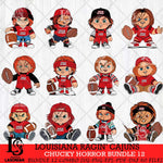 Louisiana Ragin' Cajuns Chucky Horror Bundle 12 SVG Eps Dxf Png File, Bundle NCAA svg, Digital Download, Instant Download