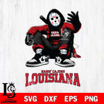 Louisiana Ragin' Cajuns Jason Voorhees Halloween SVG Svg Eps Dxf Png File, Digital Download, Instant Download