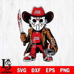 Louisiana Ragin' Cajuns Jason Voorhees Horror Svg Eps Dxf Png File, NCAA svg, Digital Download, Instant Download