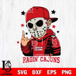 Louisiana Ragin' Cajuns Jason Voorhees Horror 9 Svg Eps Dxf Png File, NCAA svg, Digital Download, Instant Download