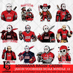 Louisiana Ragin' Cajuns Jason Voorhees Horror Bundle 12 SVG Eps Dxf Png File, bundle NCAA svg, Digital Download, Instant Download