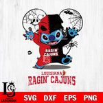 Louisiana Ragin' Cajuns Stitch Horror Halloween 2 Svg Eps Dxf Png File, Digital Download, Instant Download