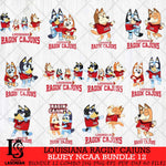 Louisiana Ragin' Cajuns Bluey Dace Mode NCAA Bundle 12 SVG Eps Dxf Png File, Digital Download, Instant Download
