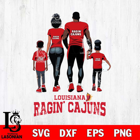 Louisiana Ragin' Cajuns Family Love Rugby SVG DXF EPS PNG FILE,NCAA SVG, Father day Digital Download,Instant Download, Silhouette