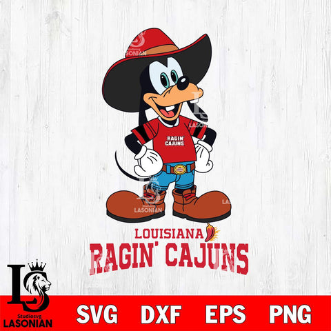 Louisiana Ragin' Cajuns Goofy Cowboy Sport SVG DXF EPS PNG FILE,NCAA svg ,Football Digital Download,Instant Download, Silhouette