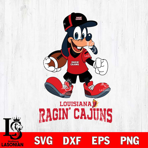 Louisiana Ragin' Cajuns Goofy Football Player SVG DXF EPS PNG FILE,NCAA svg ,Football Digital Download,Instant Download, Silhouette