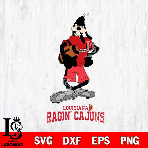 Louisiana Ragin' Cajuns Goofy Player SVG DXF EPS PNG FILE,NCAA svg ,Football Digital Download,Instant Download, Silhouette