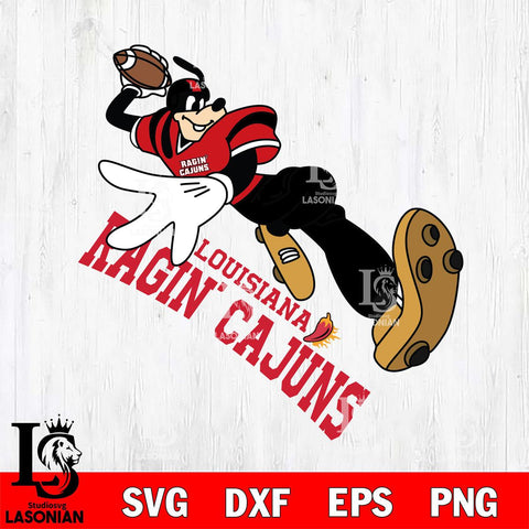 Louisiana Ragin' Cajuns Goofy rugby player SVG DXF EPS PNG FILE,NCAA svg ,Football Digital Download,Instant Download, Silhouette