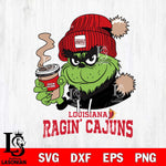 Louisiana Ragin' Cajuns Grinch Cofffe Hoodie Cut Files Cricut, Svg Dxf Eps Png file, Digital download , Silhouette