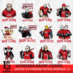 Louisiana Ragin' Cajuns Jason Voorhees NCAA Bundle 12 SVG Svg Eps Dxf Png File, Digital Download