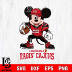 Louisiana Ragin' Cajuns Mikey Mouse Disney, Svg Eps Dxf Png File, Digital Download
