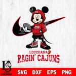 Louisiana Ragin' Cajuns Mikey Mouse Disney NIKE, Svg Eps Dxf Png File, Digital Download