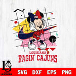 Louisiana Ragin' Cajuns Minnie Mouse Dancing SVG DXF EPS PNG FILE, NCAA File Cut,Digital Download,Instant Download